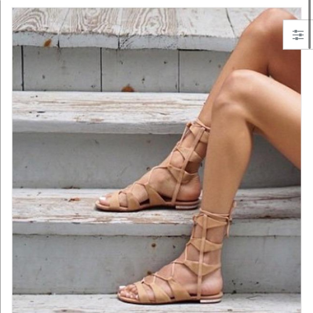 SCHUTZ Erlina Gladiator Sandals in Sand sz 39 sz 8
